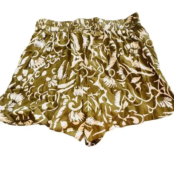 Anthropologie Ett:twa () Green & Cream Print Shorts Size Small - Picture 5 of 8